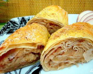 Лаваш с яблоками