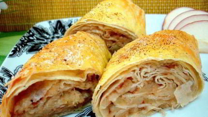 Лаваш с яблоками