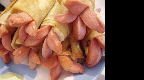 сосиски с сыром в лаваше