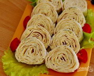 Сырный рулет в лаваше