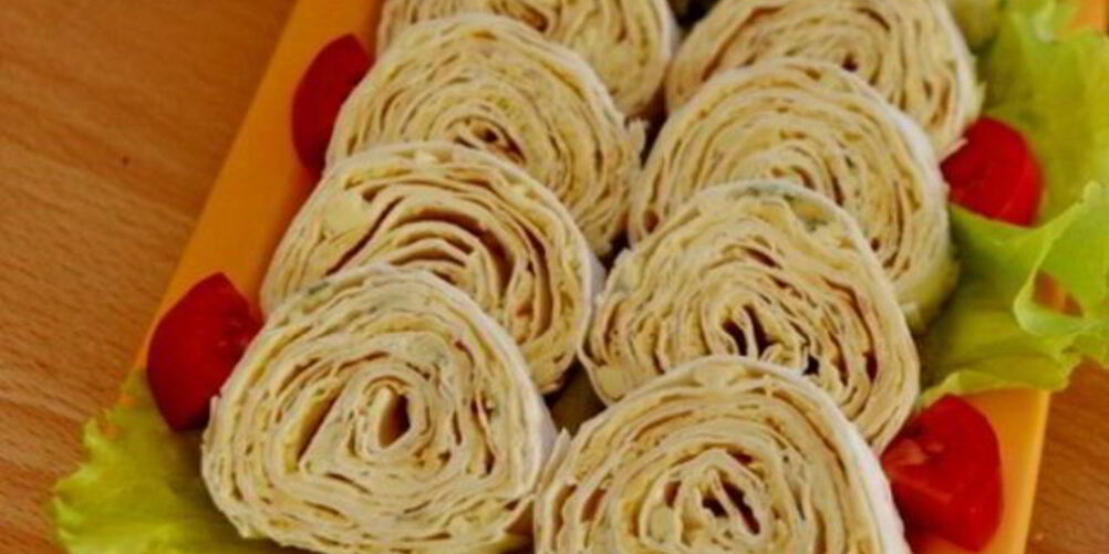 Рецепт сырный рулет в лаваше