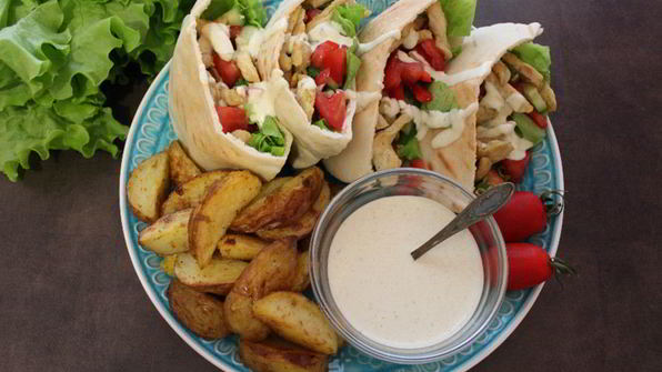 арабская пита с курицей