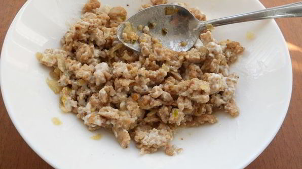 картофельные лепешки с куриным фаршем и сыром