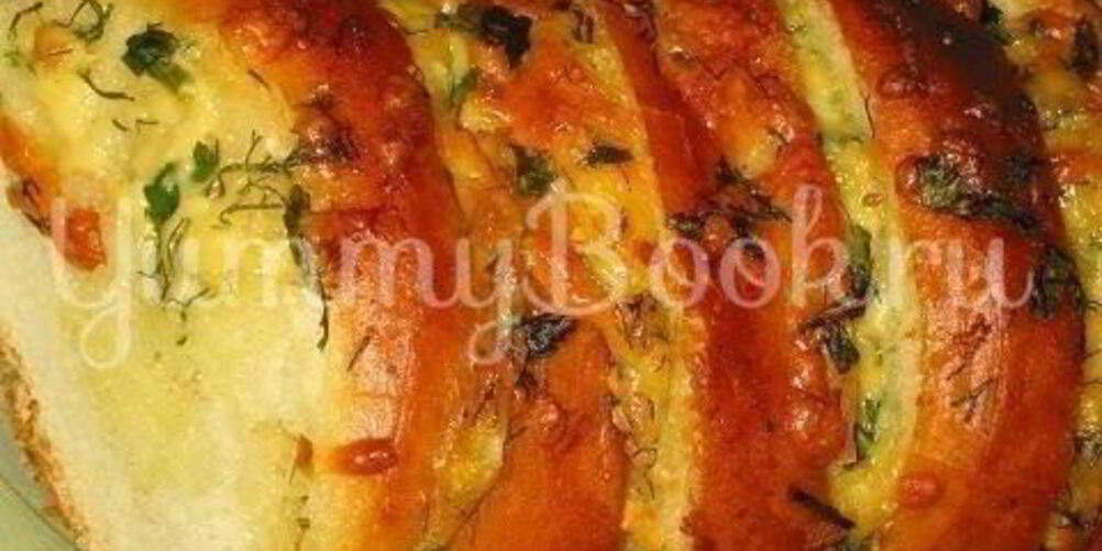 Рецепт хрустящий хлебушек пропитанный маслом, сыром и чесночком