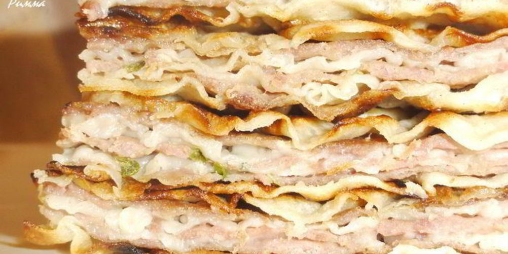 Рецепт китайские лепешки с мясом