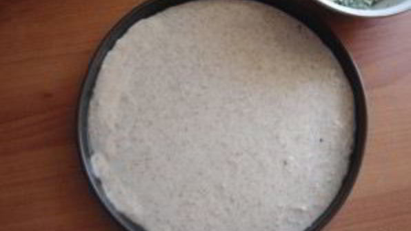 лепешка с отрубями, сыром и зеленью