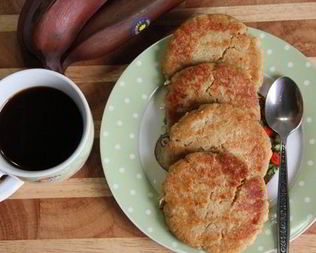 Лепешки из зеленых бананов