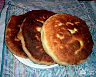 Лепешки на кефире с начинкой