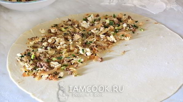 лепешки с начинкой на сковороде