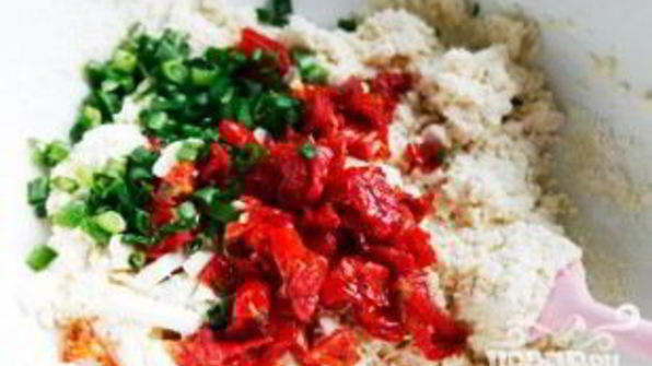 лепешки с овощами и сыром фета