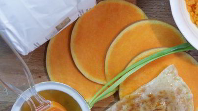 Лепешки с тыквой и чесноком