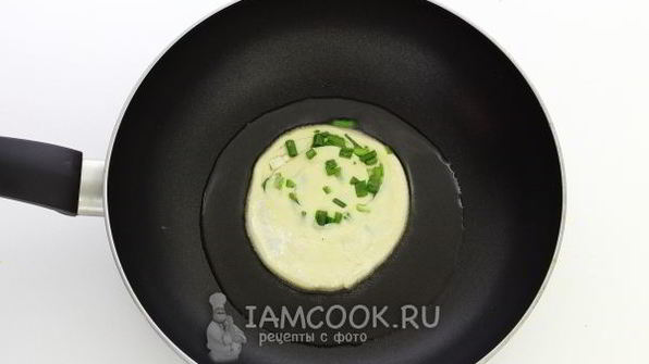 лепешки с зеленым луком на сковороде