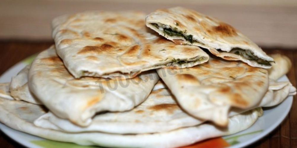 Рецепт лепешки с зеленью на сковороде