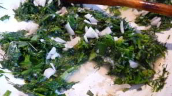 постные лепешки с зеленью