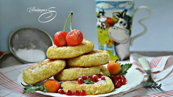 пшенно-творожные лепешки, запеченные в духовке к завтраку