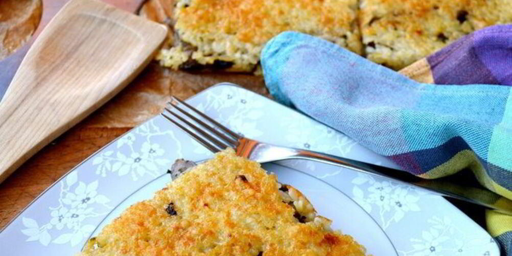 Рецепт рисовая лепешка, фаршированная грибами