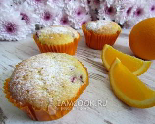 Апельсиновые маффины с ягодами