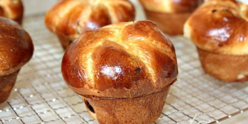 Рецепт бриоши-маффины с изюмом