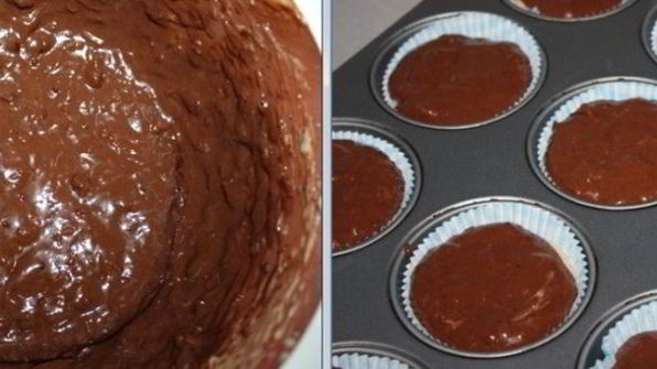 двухцветные маффины с морковью и какао