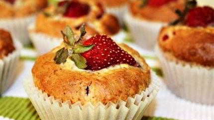 Клубничные маффины