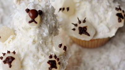 Маффины Полярный мишка на Новый год