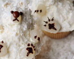 Маффины Полярный мишка на Новый год