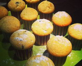 Маффины с черникой и шоколадом