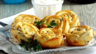 Маффины с грибами