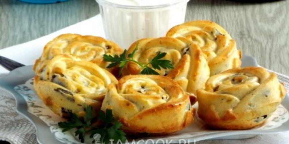 Рецепт маффины с грибами