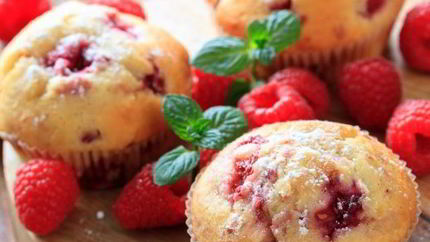 Маффины с малиной