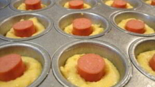 маффины с сосисками