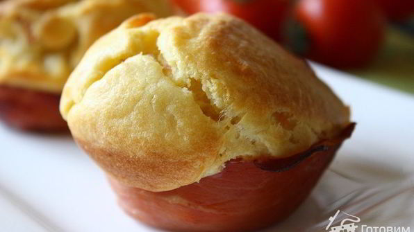 маффины с сыром и беконом