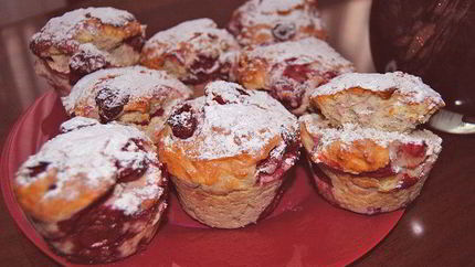 Маффины с вишней