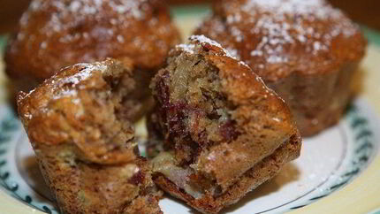 Медовые маффины с финиками и бананами