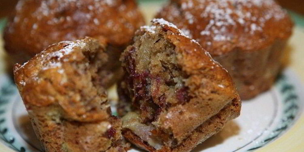 Рецепт медовые маффины с финиками и бананами