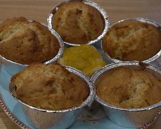 Миндальные маффины с манго