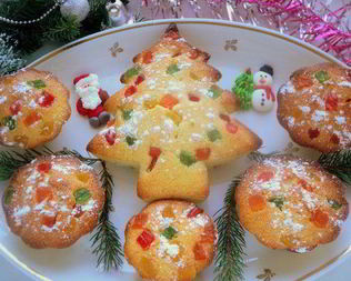 Новогодние маффины из манки