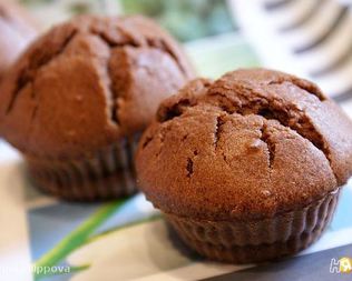Шоколадные маффины на ряженке