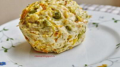 Сочные куриные маффины с зеленью