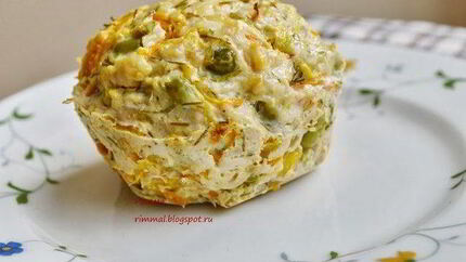 Сочные куриные маффины с зеленью