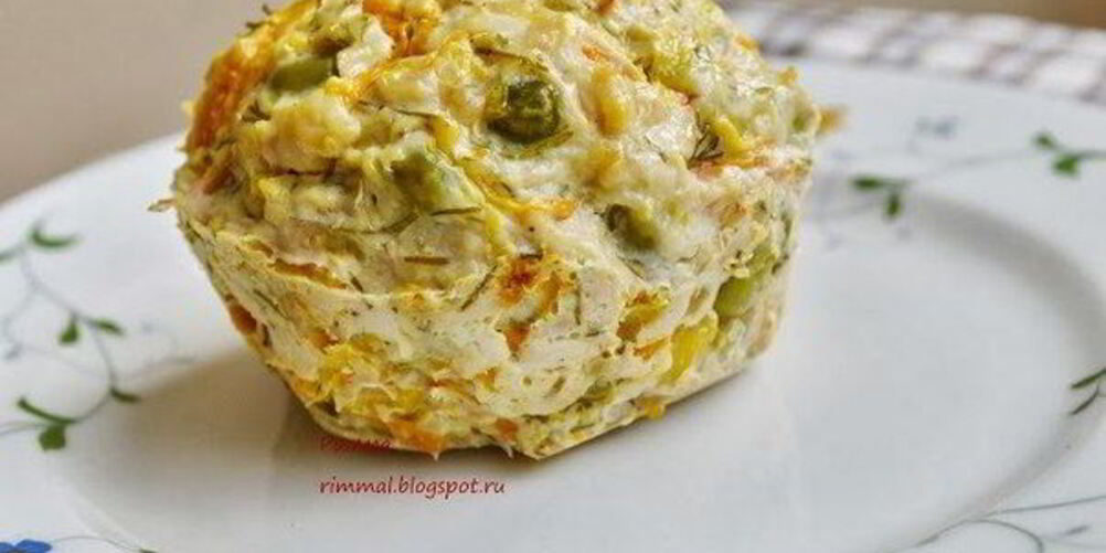 Рецепт сочные куриные маффины с зеленью