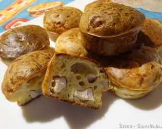 Сырные маффины с курочкой