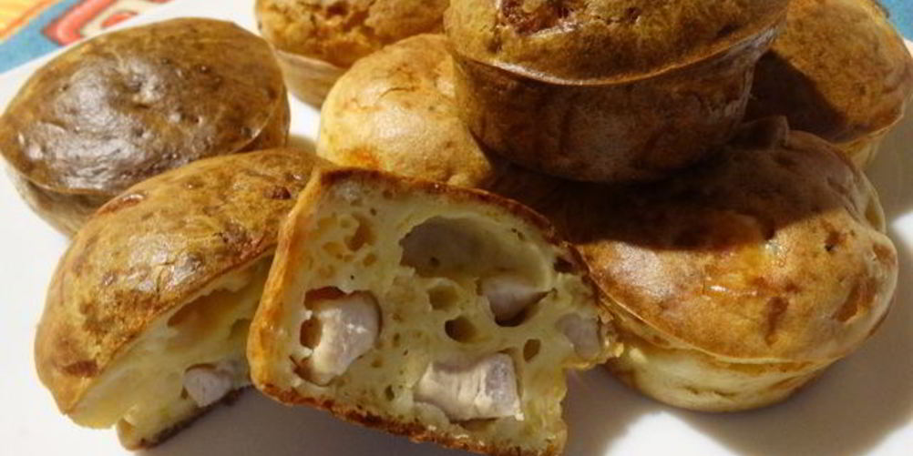 Рецепт сырные маффины с курочкой