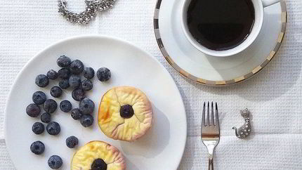 Творожные маффины с голубикой