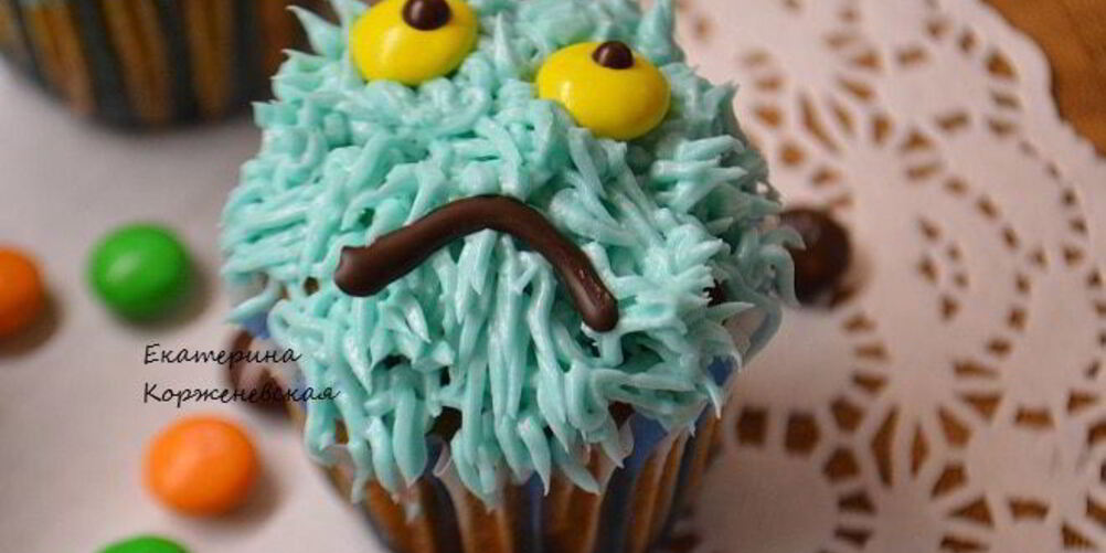 Рецепт тыквенные маффины с кремом монстрики