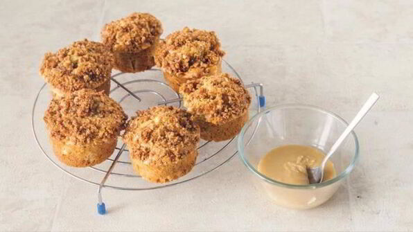 яблочные маффины с ореховым штрейзелем