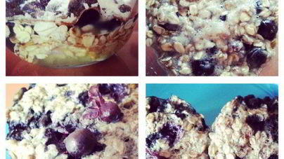 Ягодные маффины из овсяных хлопьев