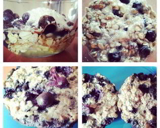 Ягодные маффины из овсяных хлопьев