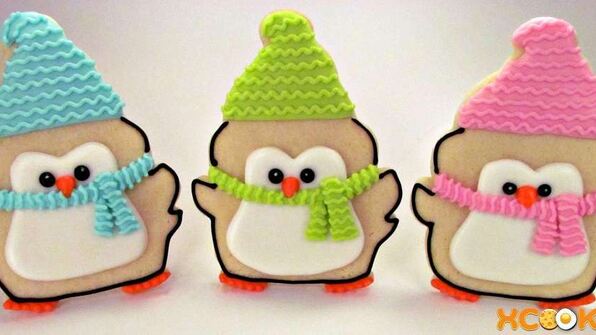 новогодняя выпечка пингвинята