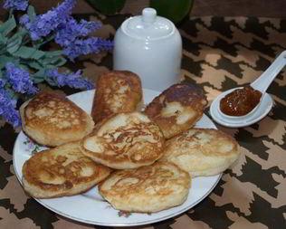 Дрожжевые оладьи постные